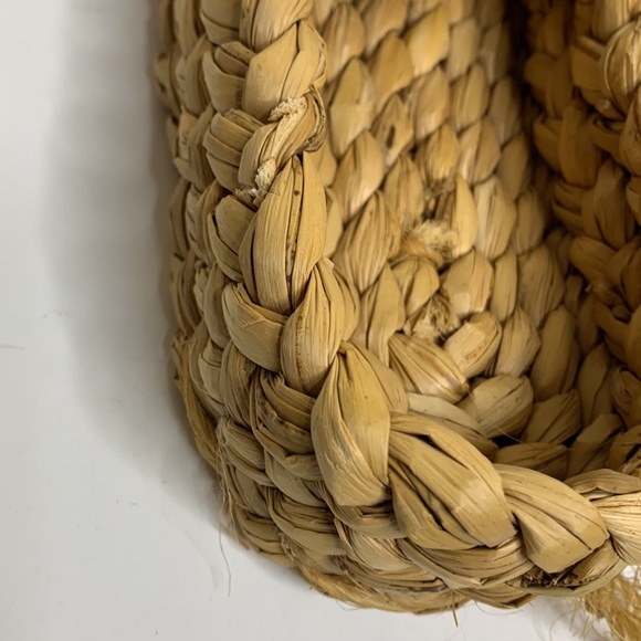 Wicker Rattan Pair of Loafer Shoes | Decor Feet Foot Hanging Boho Hippie Pieces - Picture 2 of 8